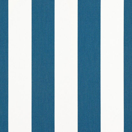 Sunbrella Cabana Regatta Blue Stripe Acrylic Fabric - Blue/White Horizontal Stripes, 54" Width (1 Yard)