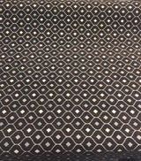 Dark Brown Silver Diamond Chenille Upholstery Fabric - Dark Brown/Silver Diamond Pattern, 56" Width (By The Yard)