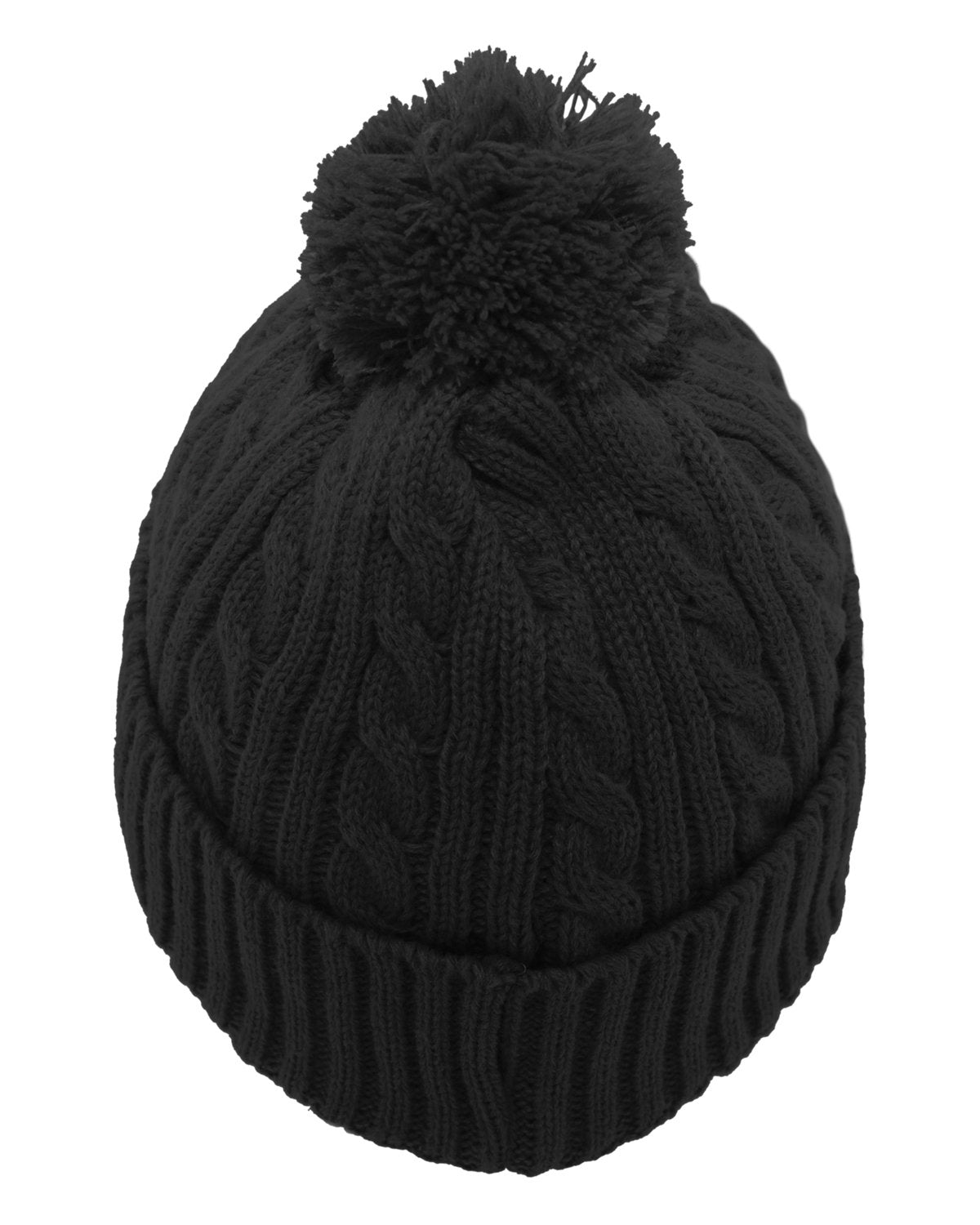 Cable Knit Pom-Pom Beanie