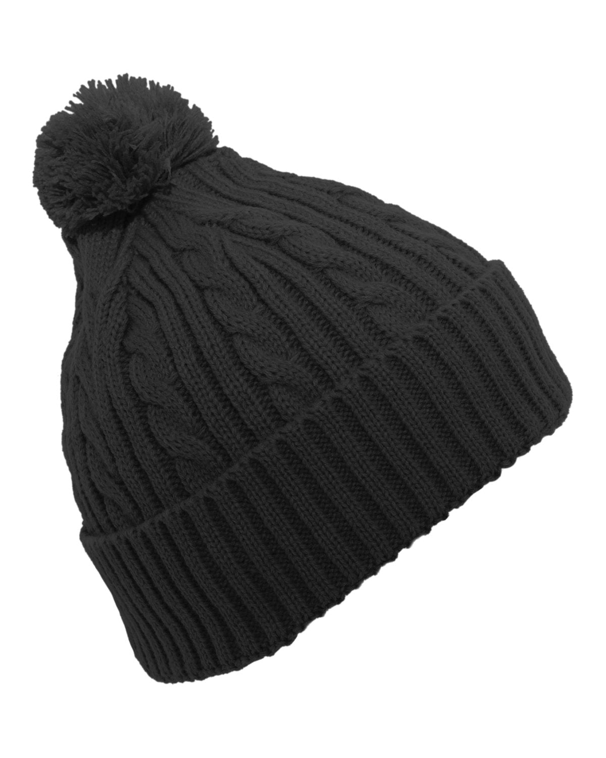 Cable Knit Pom-Pom Beanie