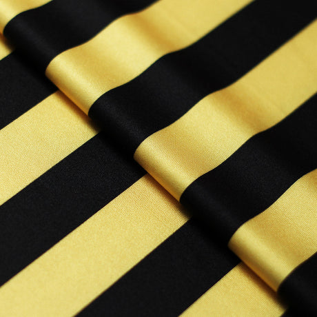 Lucky Stripes Polyester Spandex Fabric - Multi-Color 1" Wide Stripes, 58/60" Width (1 Yard)