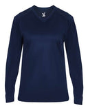 Camiseta femenina Ultimate SoftLock™ de manga larga con cuello en V