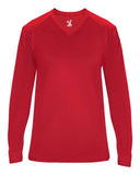 Camiseta femenina Ultimate SoftLock™ de manga larga con cuello en V