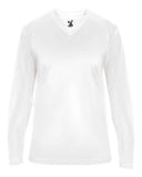 Camiseta femenina Ultimate SoftLock™ de manga larga con cuello en V