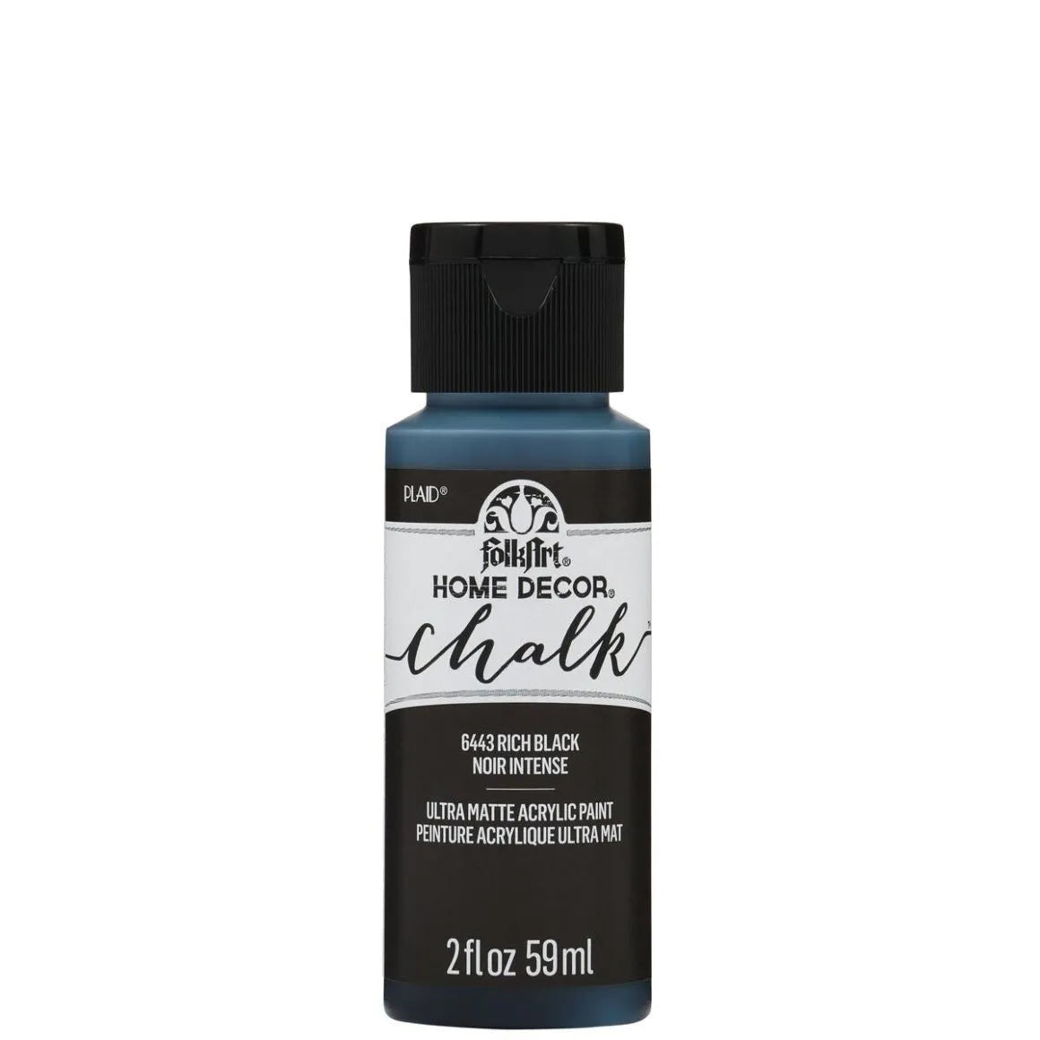 FolkArt Chalk Acrylic Paint - Rich Black (2 oz Bottle)