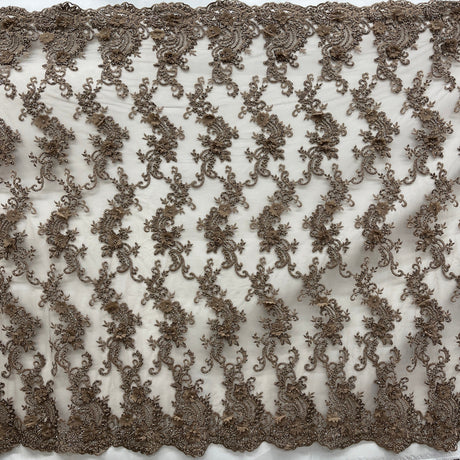 3D Floral Lace Embroidered Mesh