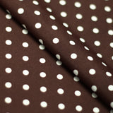 Polka Dots Nylon Spandex Fabric - Multiple Colors Small White Dots, 58/60" Width (1 Yard)