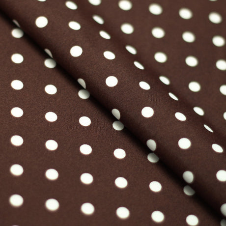 Polka Dots Nylon Spandex Fabric - Multiple Colors Small White Dots, 58/60" Width (1 Yard)