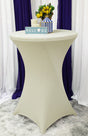Cocktail Spandex Table Cover 30x42 Ivory