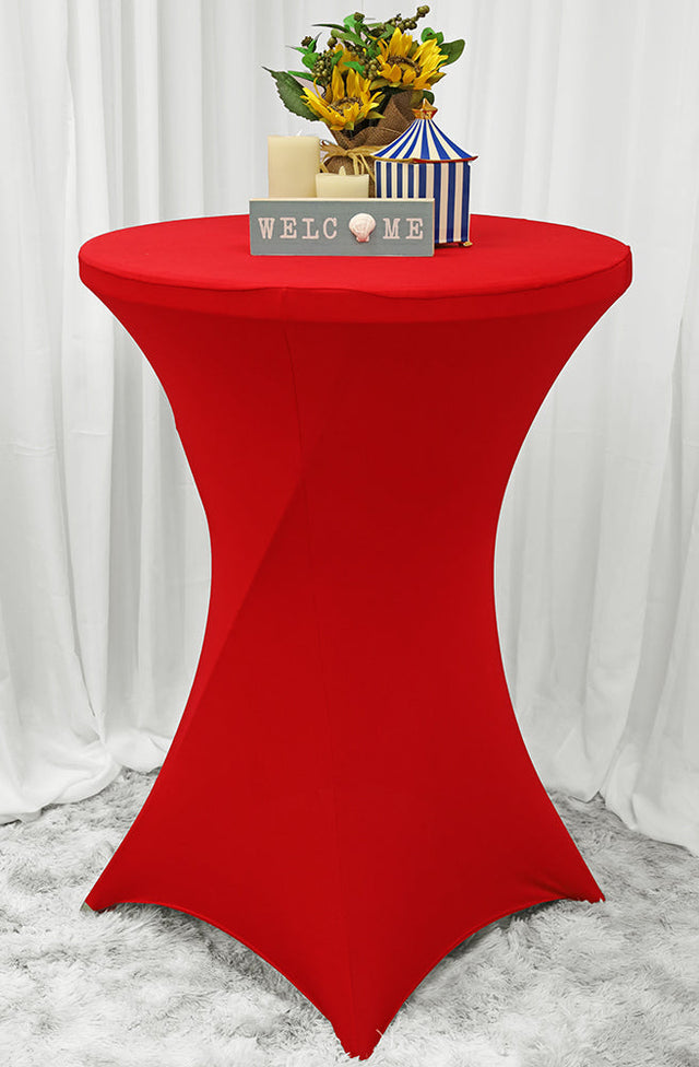 Cocktail Spandex Table Cover 30x42 Red