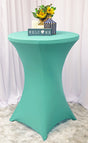 Cocktail Spandex Table Cover 30x42 Tiff Blue/Aqua Blue