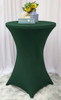 Cocktail Spandex Table Cover 36x42 Hunter Green/Holly Green