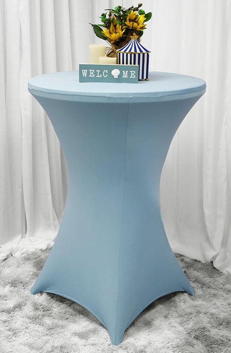 Deluxe 220 GSM Stretch Cocktail Table Cover for Events & Parties