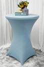 Cocktail Spandex Table Cover 30x42 Baby Blue