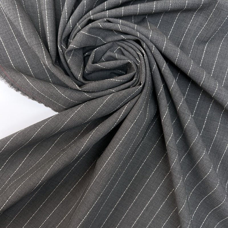 Virgin Wool Striped Suit Fabric