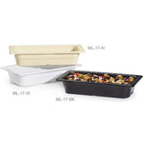 G. E. T. Melamine Food Pan 1/3 Size Insert Pan, 12 3/4" x 7" x 2.5" Deep, White