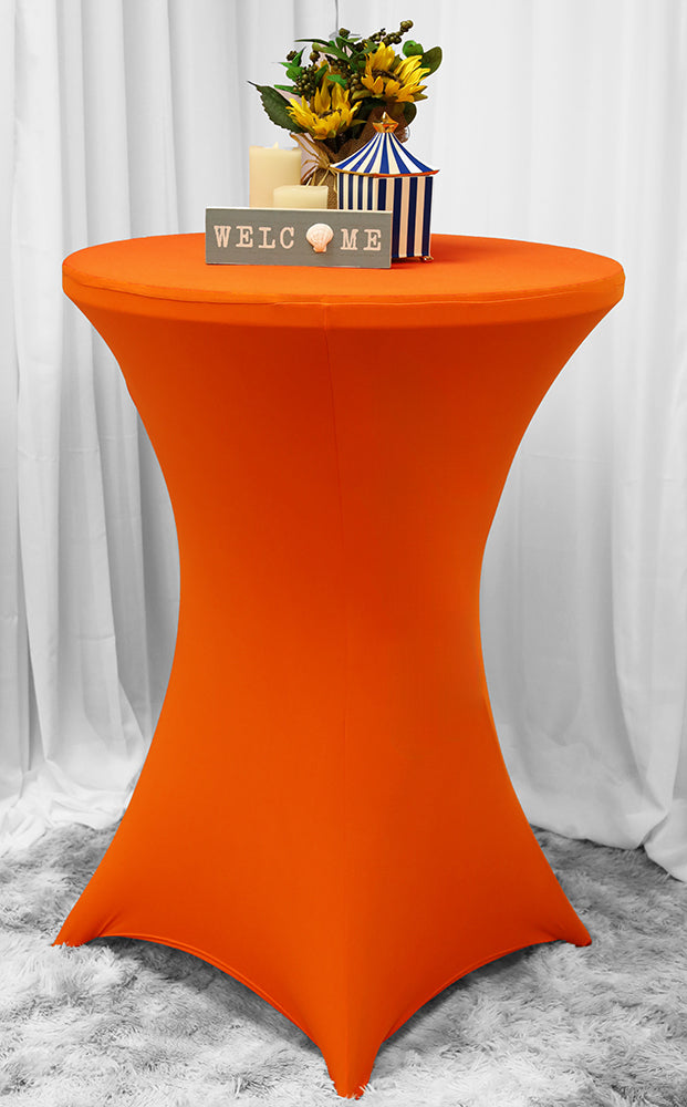 Cocktail Spandex Table Cover Orange