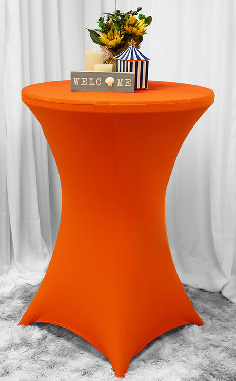 Cocktail Spandex Table Cover Orange