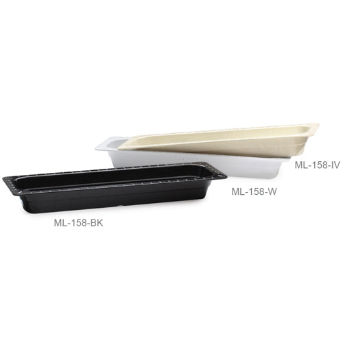 G. E. T. Melamine Food Pan 1/2 Size Long, 2.5" Deep, Ivory