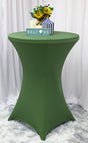 Cocktail Spandex Table Cover 30x42 Clover Green