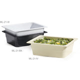 G. E. T. Melamine Food Pan 1/2 Size Insert Pan, 13" x 10 14/" x 4" Deep, White