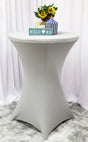 Cocktail Spandex Table Cover 30x42 Platinum