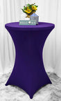 Cocktail Spandex Table Cover 36x42 Regency Purple