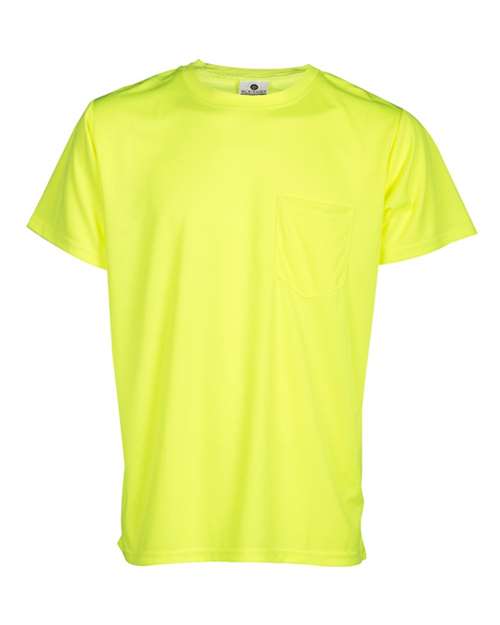 Kishigo Unisex Microfiber Polyester T-Shirt with Pocket