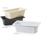 G. E. T. Melamine Food Pan 1/3 Size Insert Pan, 13" x 7" x 4" Deep, Black