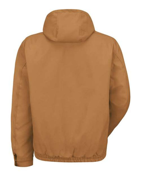 Blended Duck Zip-Front Hooded Jacket