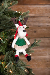 6” Fabric Reindeer Ornament