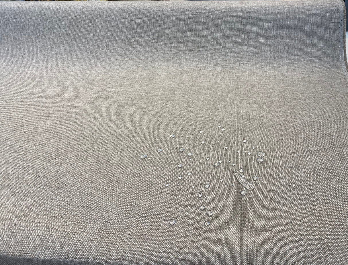 Sunbrella Verona Mushroom Solution Dyed Acrylic Fabric - Solid Mushroom, 56" Width (By The Yard)