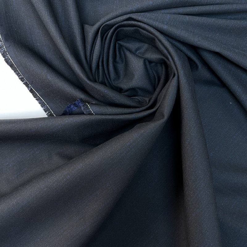 Viscose Cotton Fabric Blue Black Abstract Print
