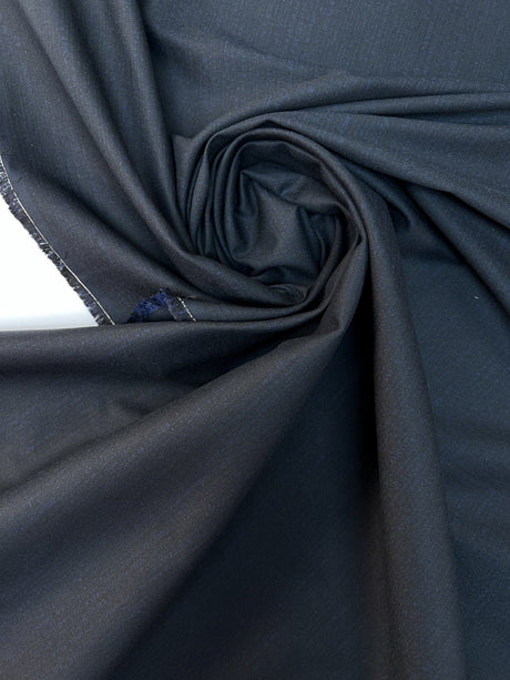 Viscose Cotton Fabric Blue Black Abstract Print