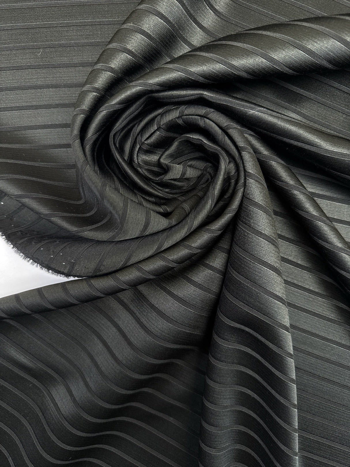 Black Jacquard Wool Fabric TR-758
