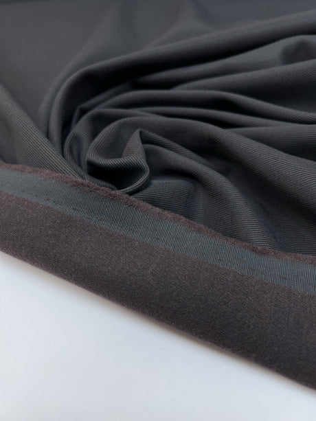 Wool Blend Twill Black