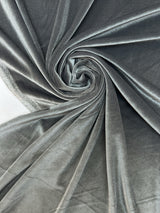 Gray Velour Knitted Fabric