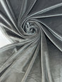 Gray Velour Knitted Fabric