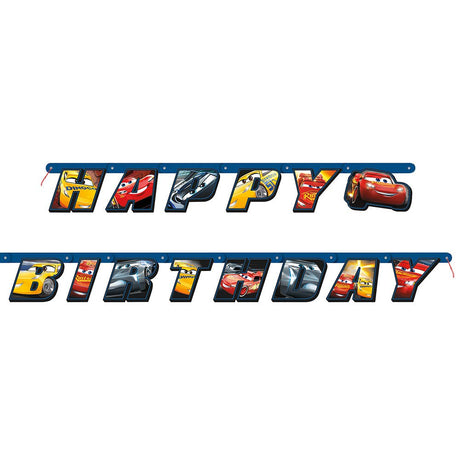Cars Happy Birthday Banner
