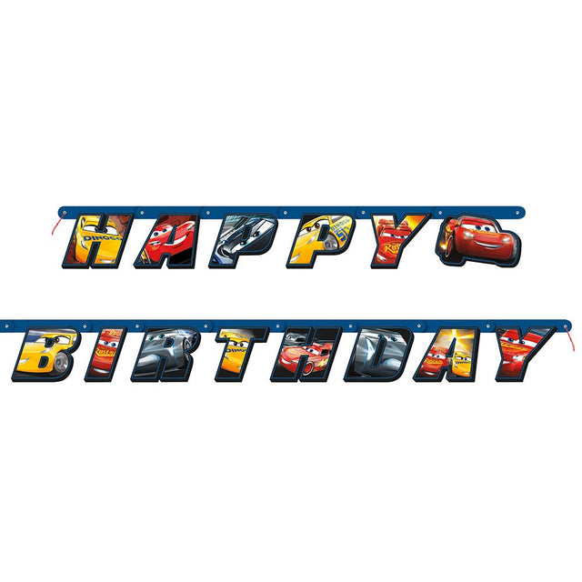 Cars Happy Birthday Banner