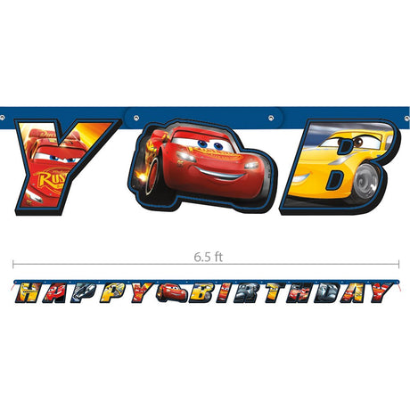 Cars Happy Birthday Banner