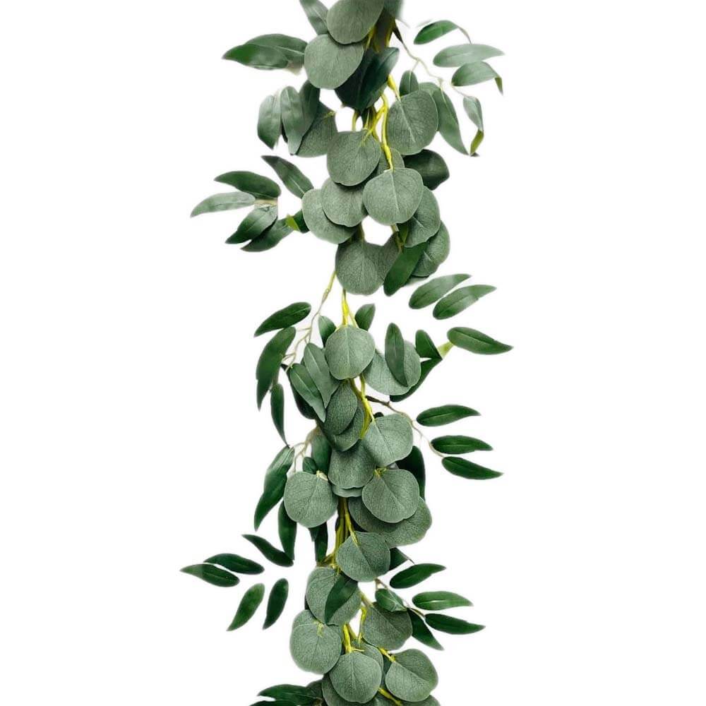 Silk Flowers Eucalyptus Laurel Vine Garland