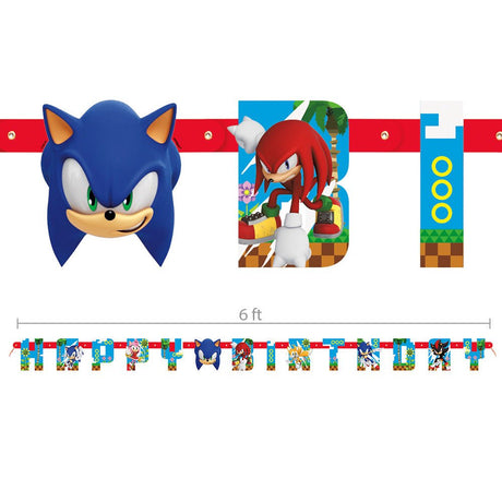 Sonic the Hedgehog Birthday Banner