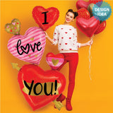 Foil Balloon Special Delivery I Love You Hearts