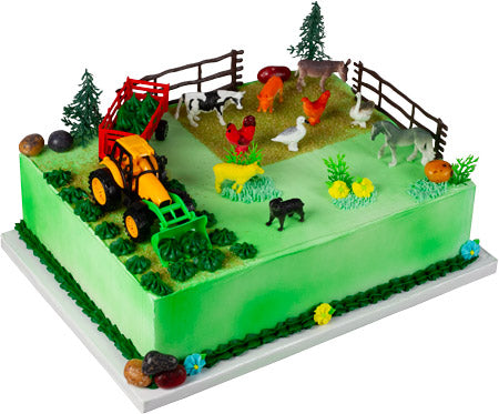 Farm Animals with Tractor Cake Kit