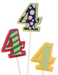 Number 4 Lollipop Chocolate Mold