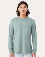 BELLA + CANVAS® Heather CVC Crewneck Long Sleeve Tee