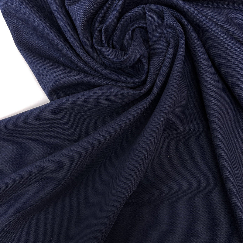 Wool Polyamide Elastane Knitted Fabric Blue