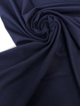 Wool Polyamide Elastane Knitted Fabric Blue
