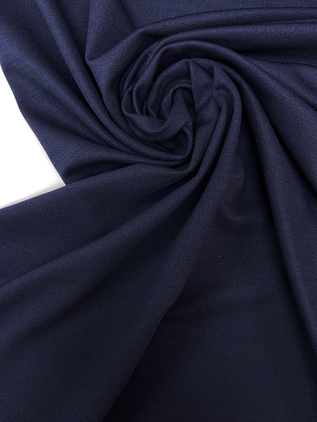 Wool Polyamide Elastane Knitted Fabric Blue